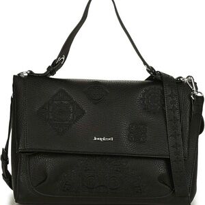Desigual Black Embossed Shoulder Bag